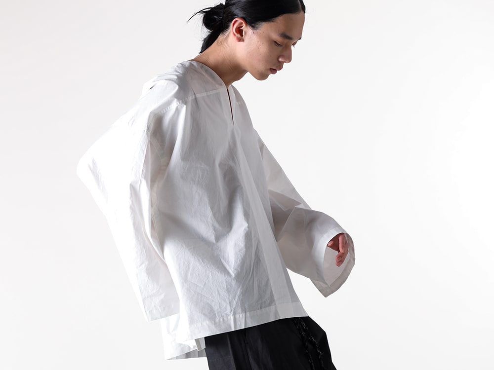 JAN-JAN VAN ESSCHE 2025SS - Spring Coat with a Lustrous and Flowing Drape - TUNIC 38(Oversized Long Sleeve Tunic With Roll-Up Sleeves) - 2-012