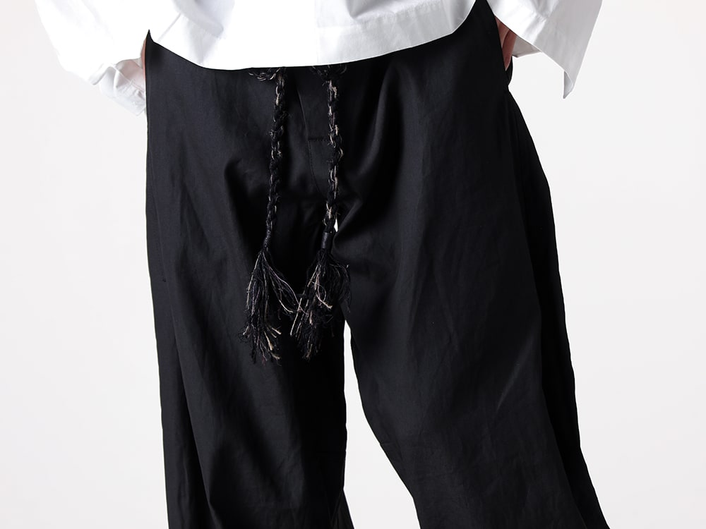 JAN-JAN VAN ESSCHE 2025SS - Six-Pocket Pants Inspired by Workwear - TROUSERS 84(Oversized 6-Pocket Workwear Style Trousers - Coated Cloth) BELT 3(Twisted Belt Dark) - 3-004