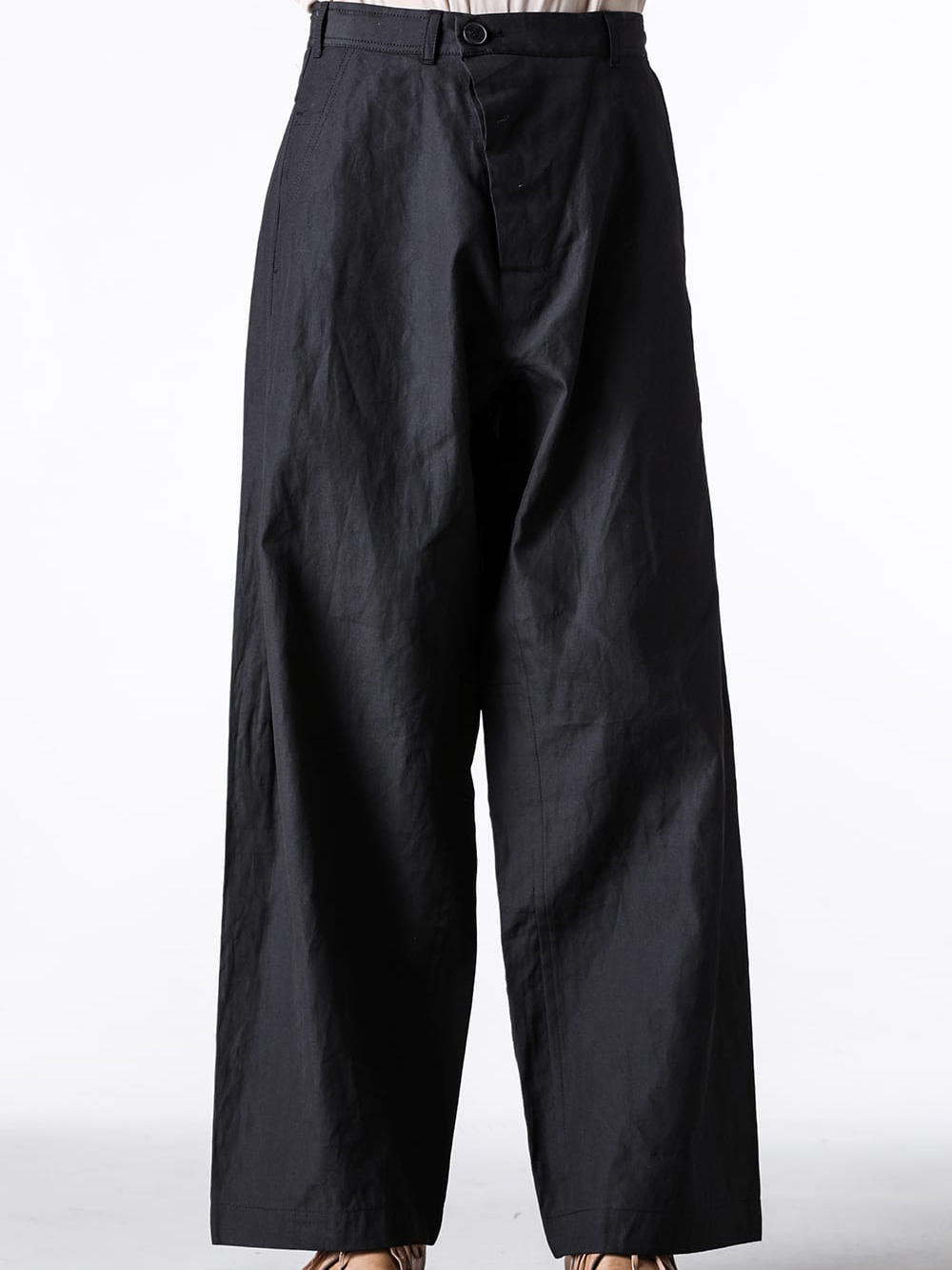 JAN-JANVANESSCHE - 2025SS Pants - Oversized 6-Pocket Workwear Style Trousers - Cavalry Twill （Tar Black） - TROUSERS 84-Cavalry Twill 2-009
