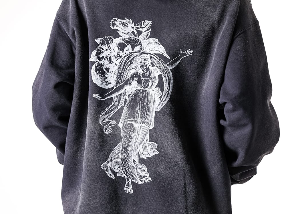 KAMIYA - 2025SS  - G14HD077 - “ADVERTISING ART” Distressed Sweat Hoodie 1-003