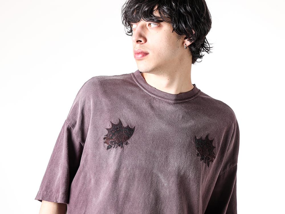 KAMIYA - 2025SS  - G14TS089 - “AGEHA” Embroidery Distressed Tee 2-002