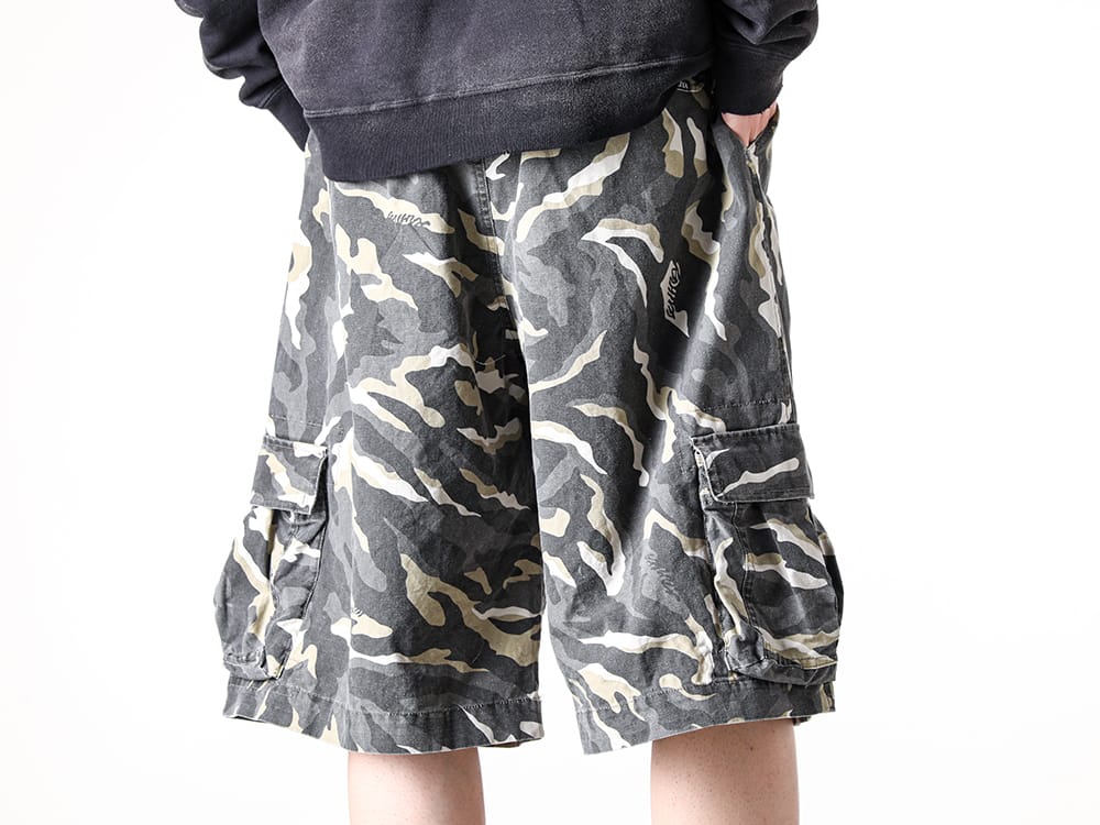KAMIYA - 2025SS  - G14PT017 - Camouflage Wash Cargo Bermuda Pants 4-006