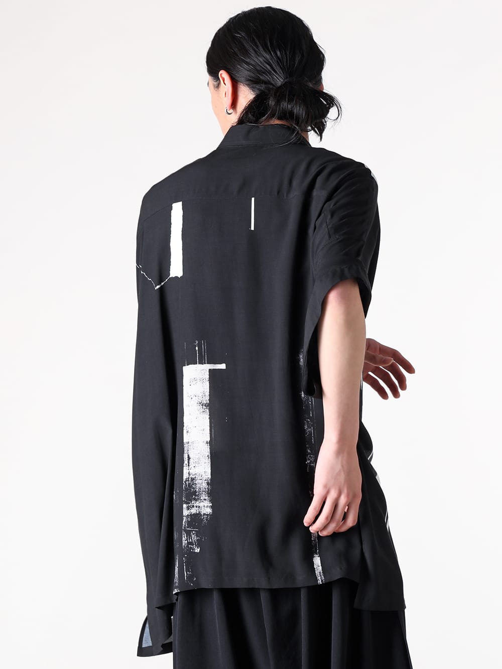 Ground Y - 2025SS - Front Dolman Short Sleeve Big Shirt ARTICLE (White) - Oversized short-sleeved dolman shirt - GP-B11-202 white - Front Dolman Short Sleeve Big Shirt ARTICLE 1-0022