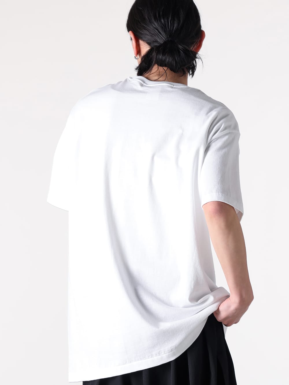 Ground Y - 2025SS - Print Crow T-Shirt  (White) - Short-sleeved T-shirt produced in comfortable cotton - GP-T66-070 white - Print Crow T-Shirt 1-0029