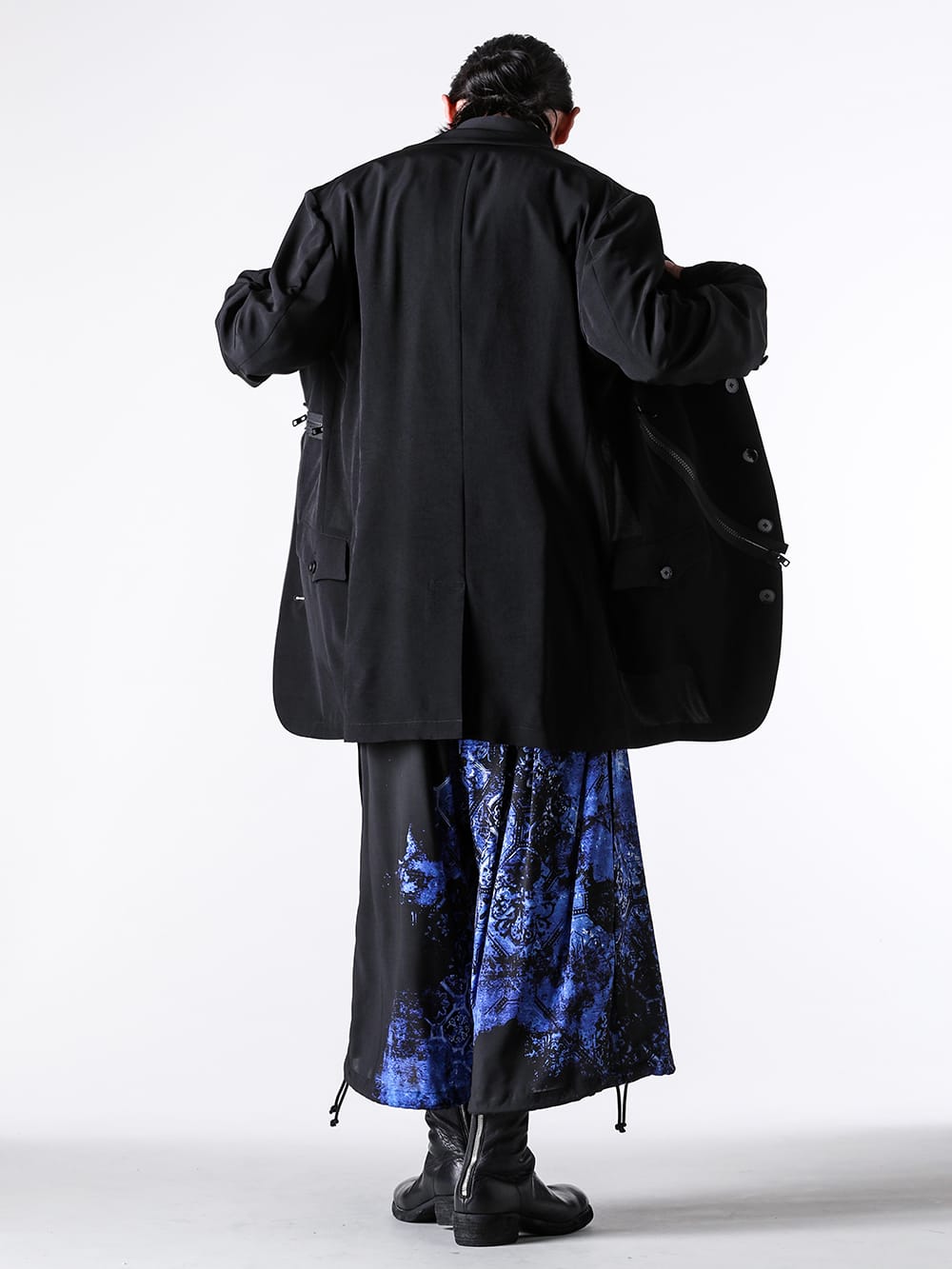 Ground Y - 2025SS - Balloon Pants (Blue) - A balloon trouser with a full-weight feel, which can be enjoyed with a silhouette that moves with the wind - GP-P03-201 blue - Balloon Pants 1-0039