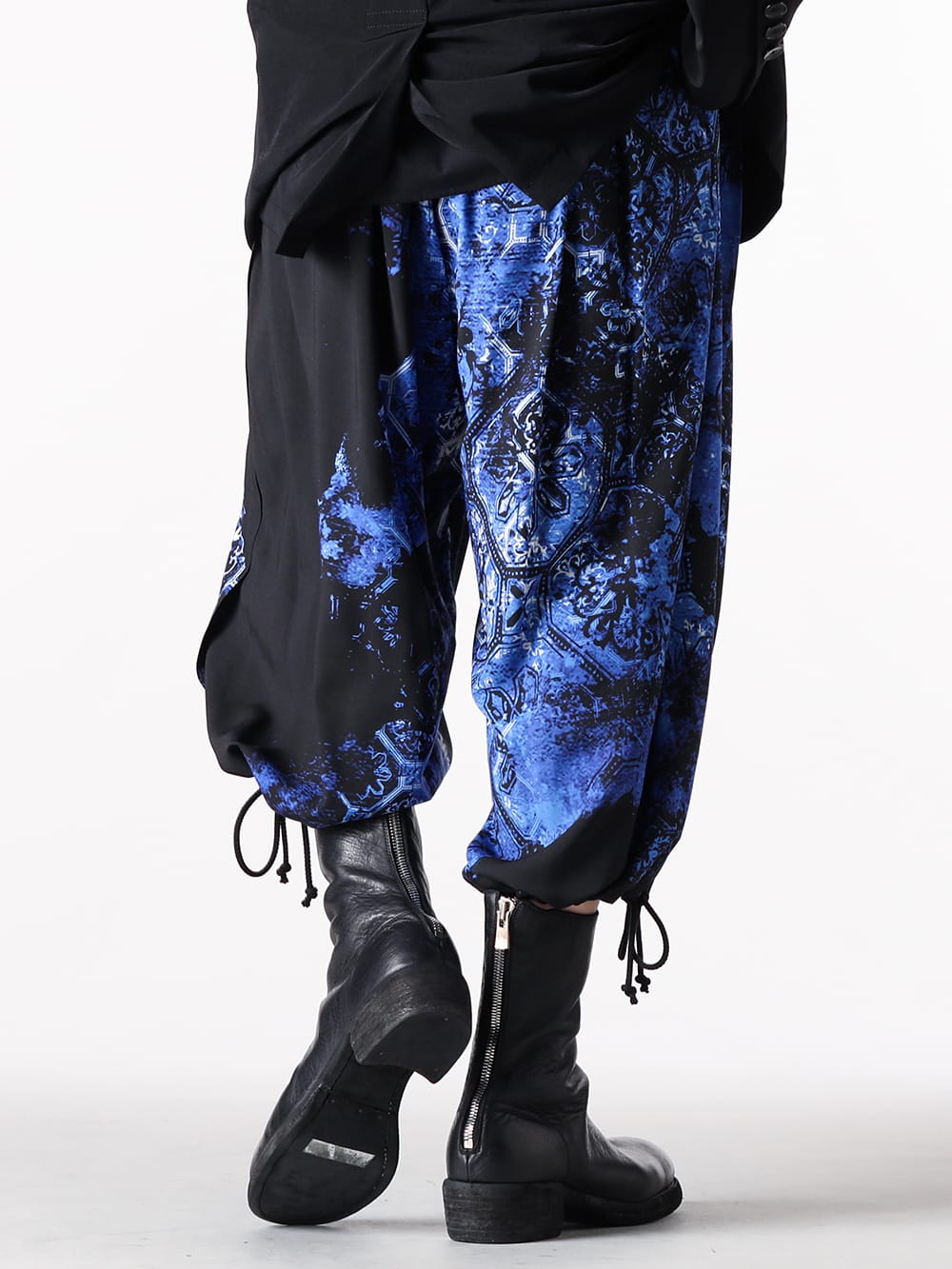 Ground Y - 2025SS - Balloon Pants (Blue) - A balloon trouser with a full-weight feel, which can be enjoyed with a silhouette that moves with the wind - GP-P03-201 blue - Balloon Pants 1-0041