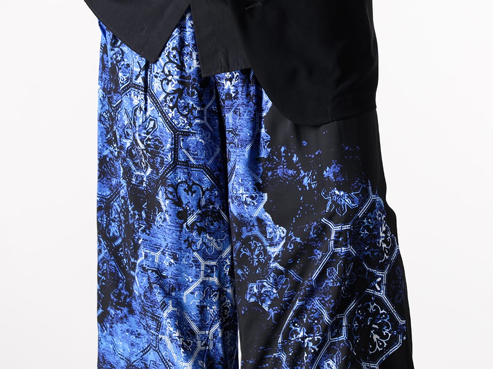 Ground Y - 2025SS - Balloon Pants (Blue) - A balloon trouser with a full-weight feel, which can be enjoyed with a silhouette that moves with the wind - GP-P03-201 blue - Balloon Pants 1-0042