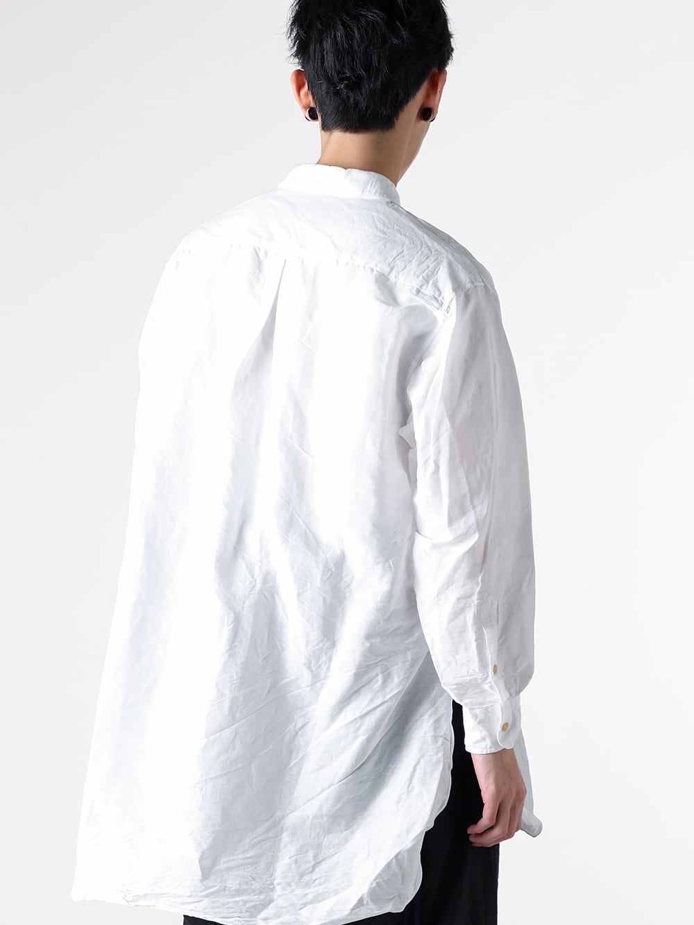 KLASICA - 25SS  - A Refined Look: Classic Styling with a Boxy Shirt and Tailored Vest - 25S-SH39-D30 - Over Sized Short Collar Shirts 2-006