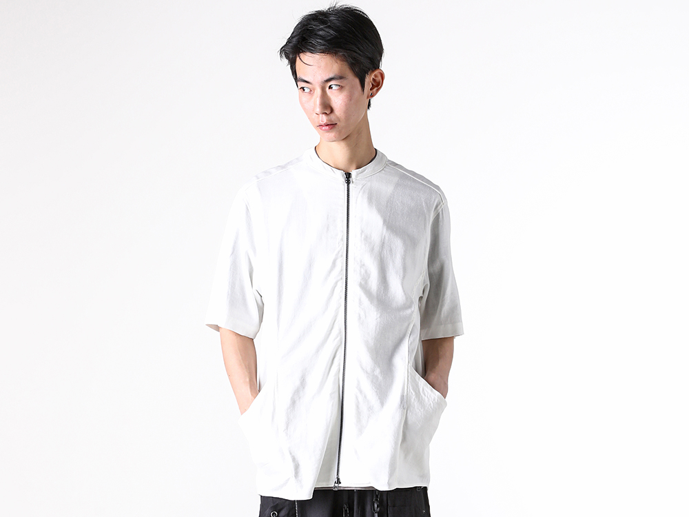 RIPVANWINKLE - 25SS - Riders H/S Shirt with Twin Zipper Design - Riders H/S Shirt (RW-725 euro white) - Tornado-T (RW-738 shark) 2-001