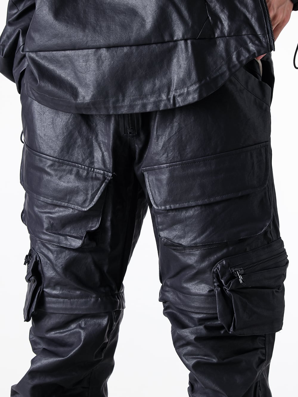 JUSTIN GALL - 25SS - The Genius of Design in the Details: Harmony Created by Modularity - JGALL_RAWTSS25-71 - TRANSFORM RECOIL TROUSER (Black) 1-005