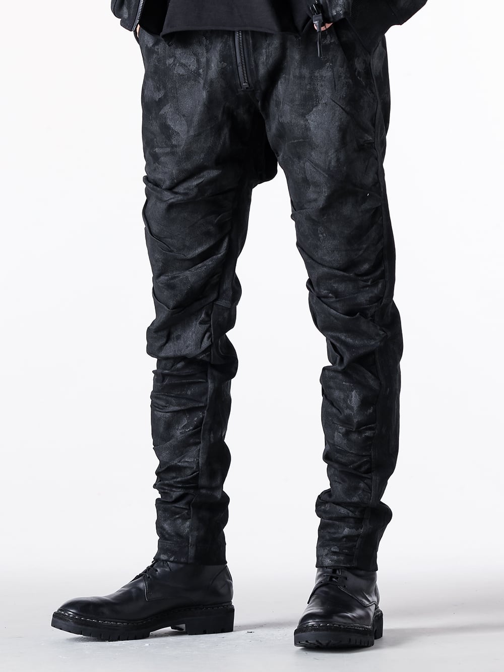 JUSTIN GALL - 25SS - Detailed Introduction and Styling of 5 Bottom Styles, Basic Specifications - JGALL_RAWTSS25-08 - RECOIL TROUSER (Black) 1-011