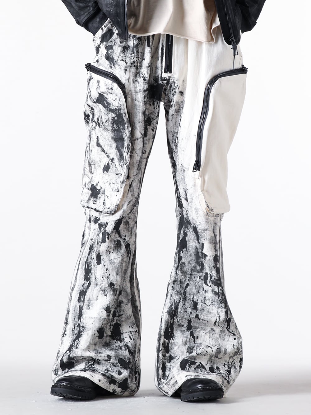 JUSTIN GALL - 25SS - Detailed Introduction and Styling of 5 Bottom Styles, Basic Specifications - JGALL_RAWTSS25-36 - CARGO FLOATER FLOW TROUSER (Ivory) 1-015