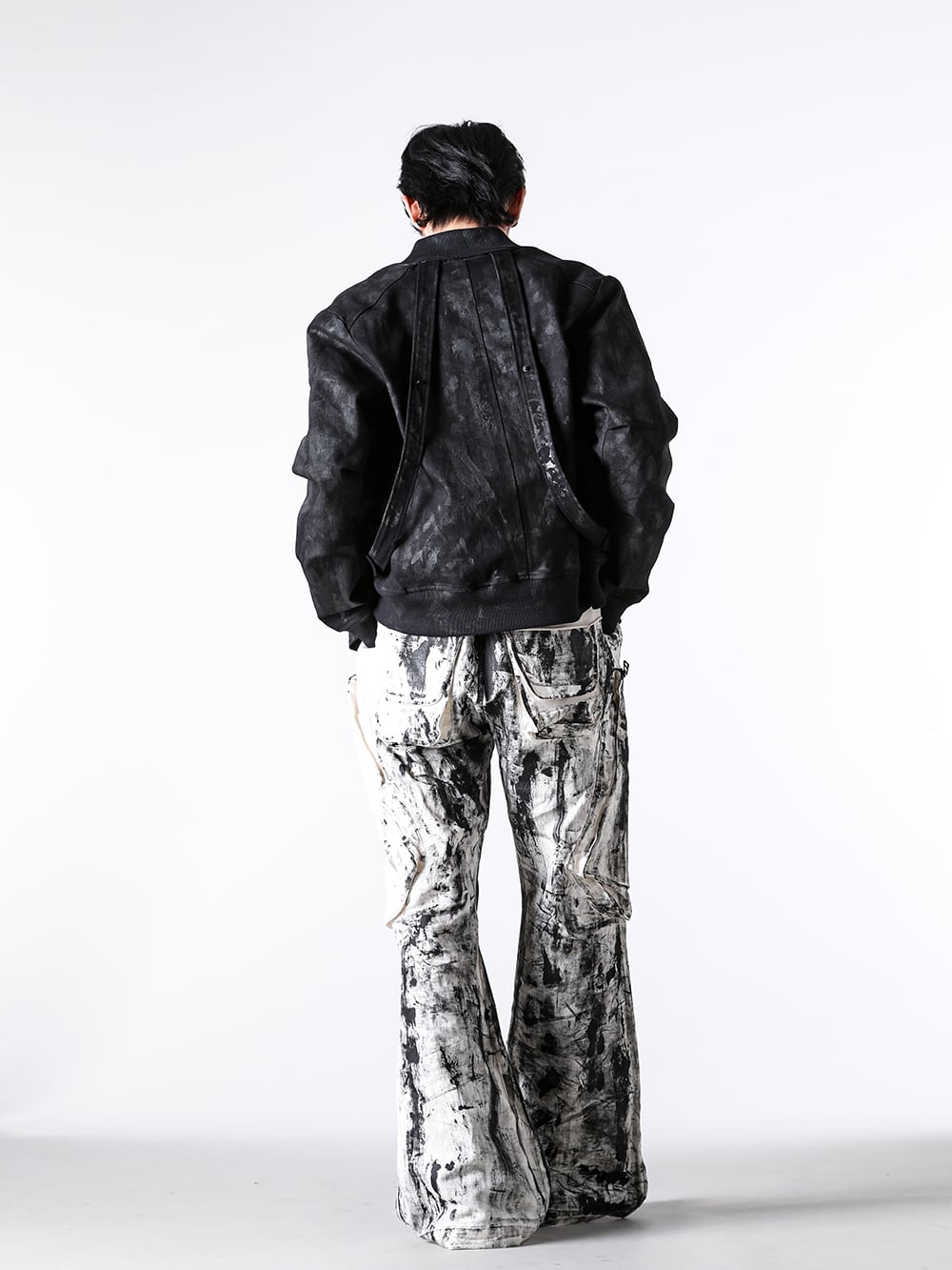 JUSTIN GALL - 25SS - Detailed Introduction and Styling of 5 Bottom Styles, Basic Specifications - JGALL_RAWTSS25-36 - CARGO FLOATER FLOW TROUSER (Ivory) 1-018