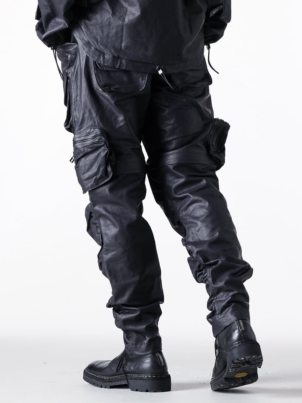 JUSTIN GALL - 25SS - Detailed Introduction and Styling of 5 Bottom Styles, Basic Specifications - JGALL_RAWTSS25-71 - TRANSFORM RECOIL TROUSER (Black) 1-020