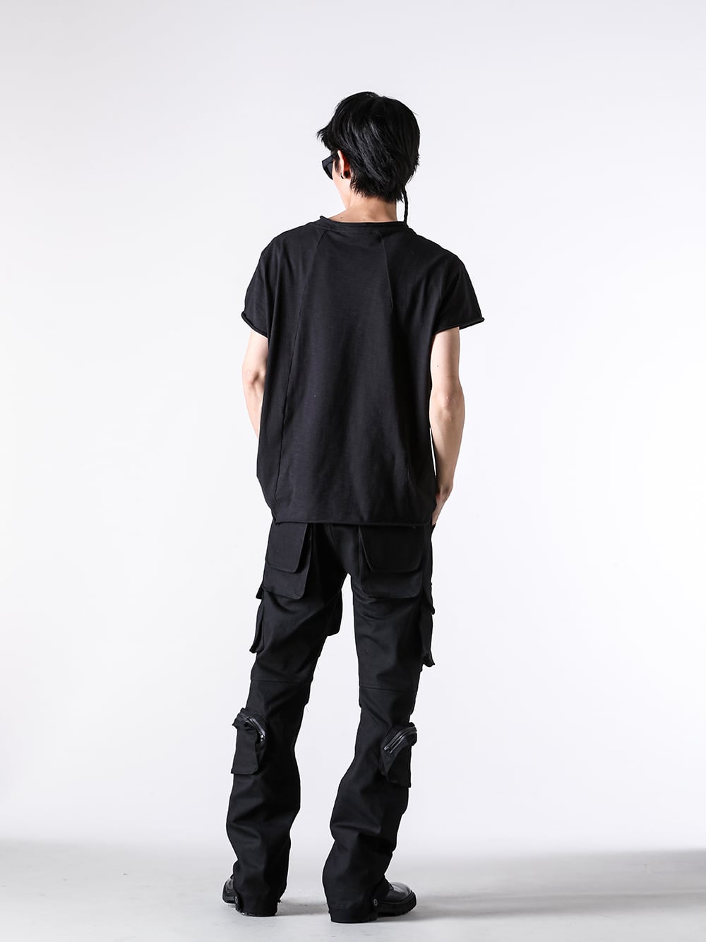 JUSTIN GALL - 25SS - Detailed Introduction and Styling of 5 Bottom Styles, Basic Specifications - JGALL_RAWTSS25-32 - STACKED CARGO SHIRT (Black) 1-026