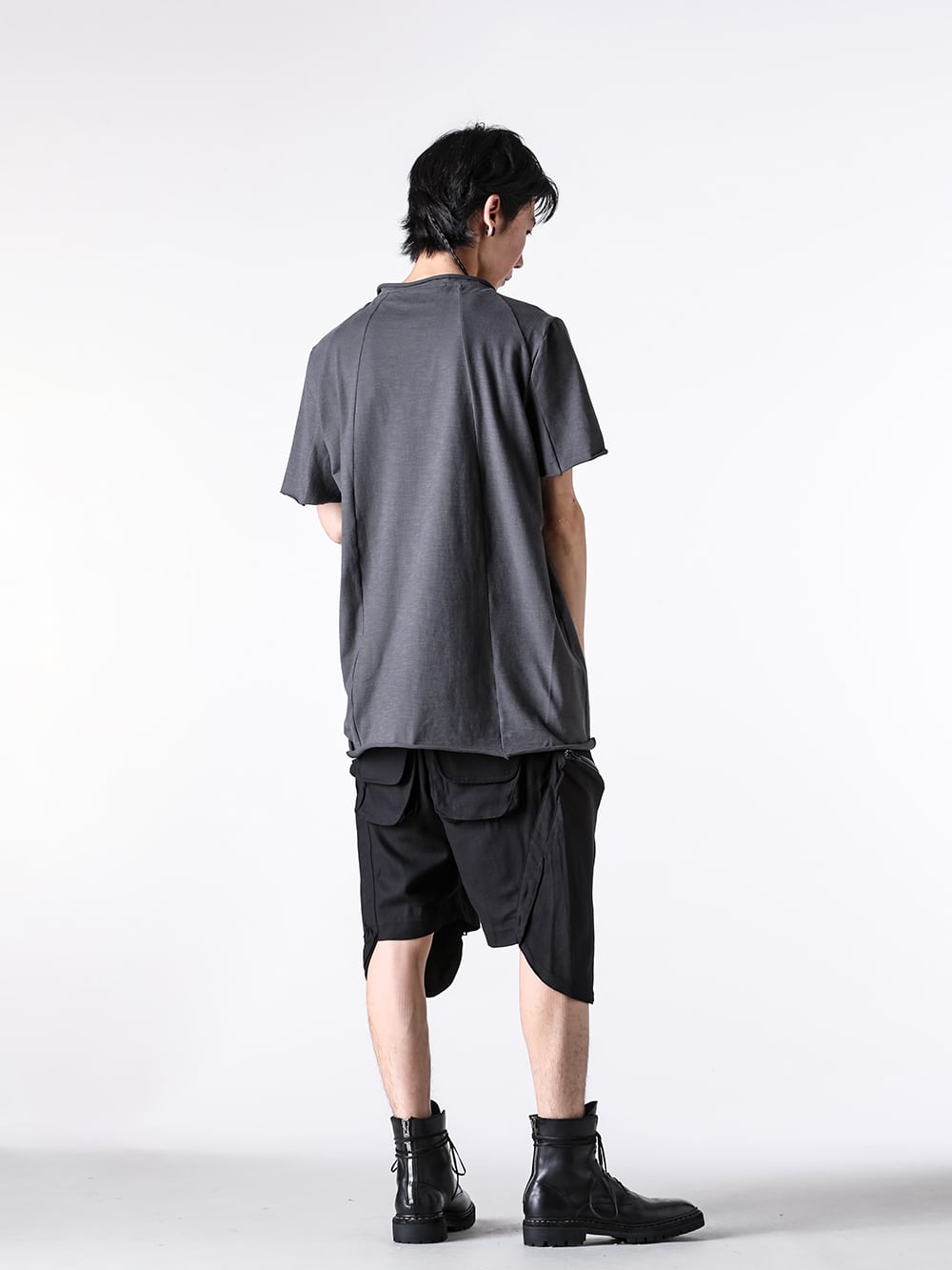 JUSTIN GALL - 25SS - Detailed Introduction and Styling of 5 Bottom Styles, Basic Specifications - JGALL_RAWTSS25-30 - CARGO FLOATER SHORTS (Black) 1-030