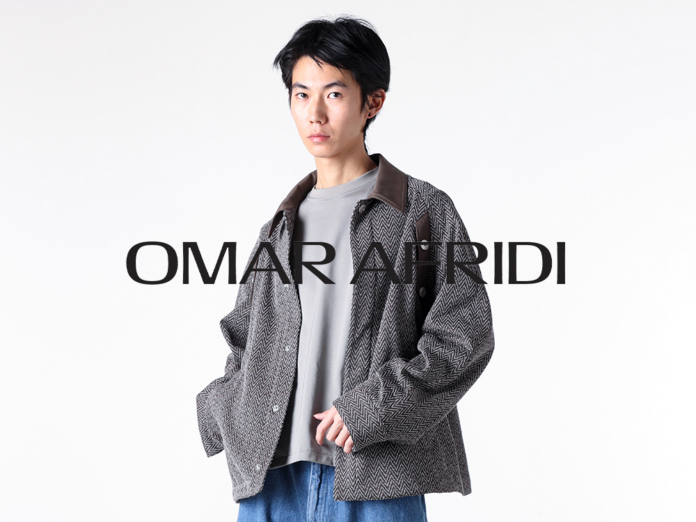 Omar Afridi】テラコッタWOOL ノーカラー ジャケット/ブルゾン