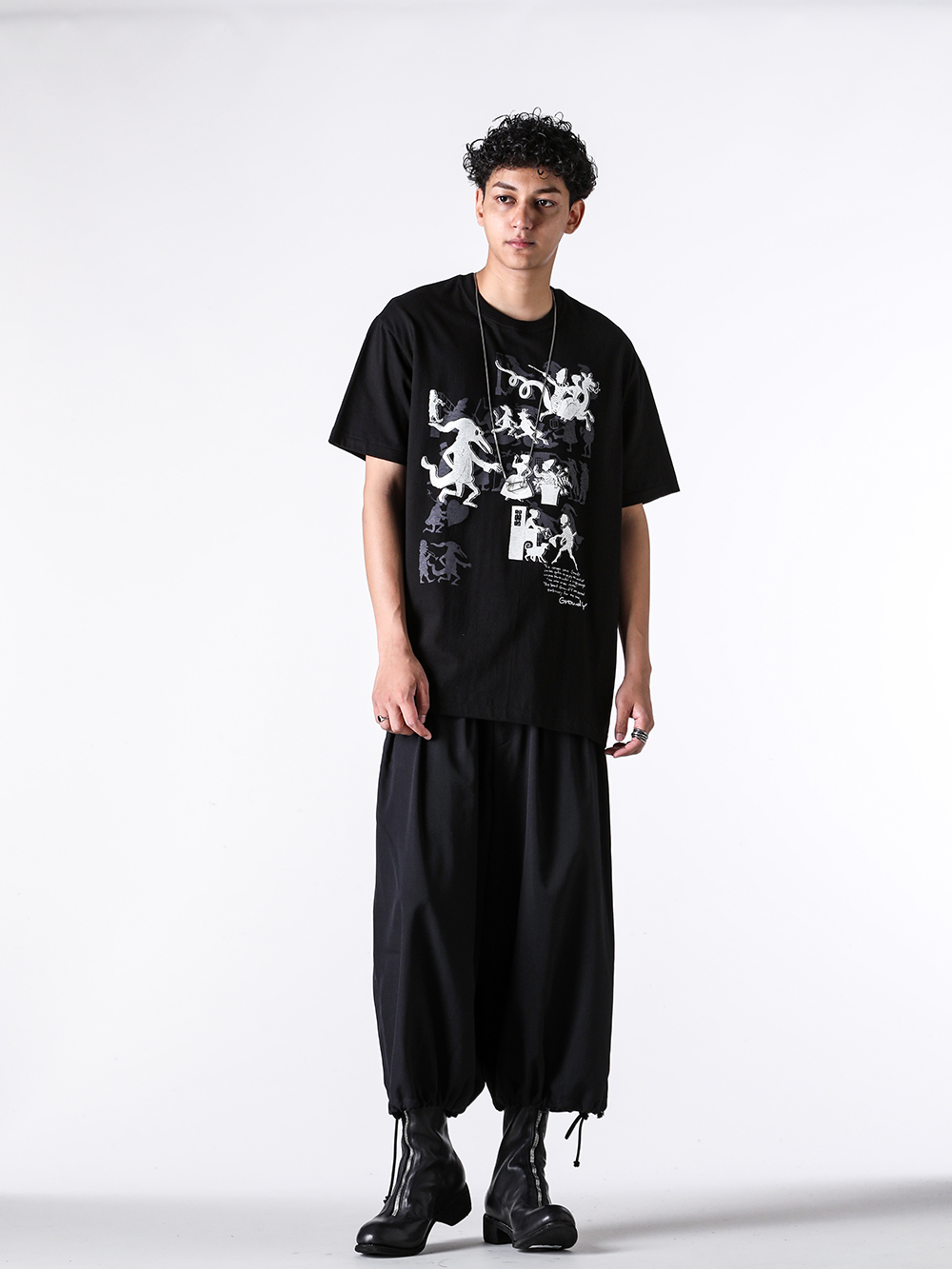Ground Y - 25SS - Cut Pattern-Shadow T-Shirt