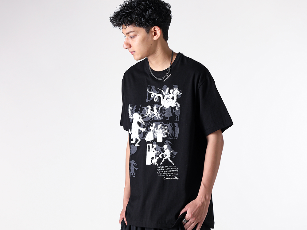 Ground Y - Silhouette - Cut Pattern-Shadow T-Shirt