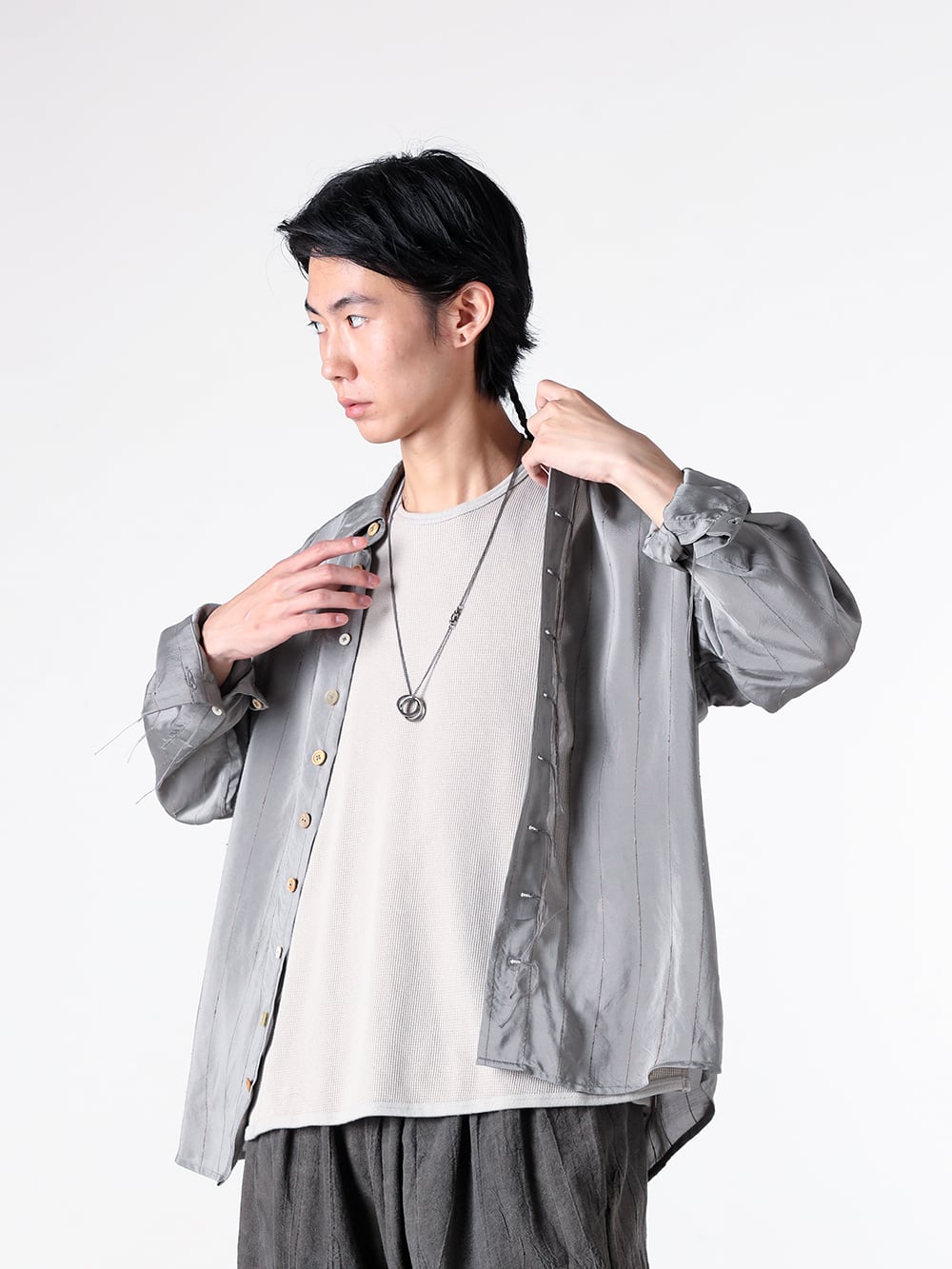 O PROJECT オーバーサイズスリーブレスTシャツ