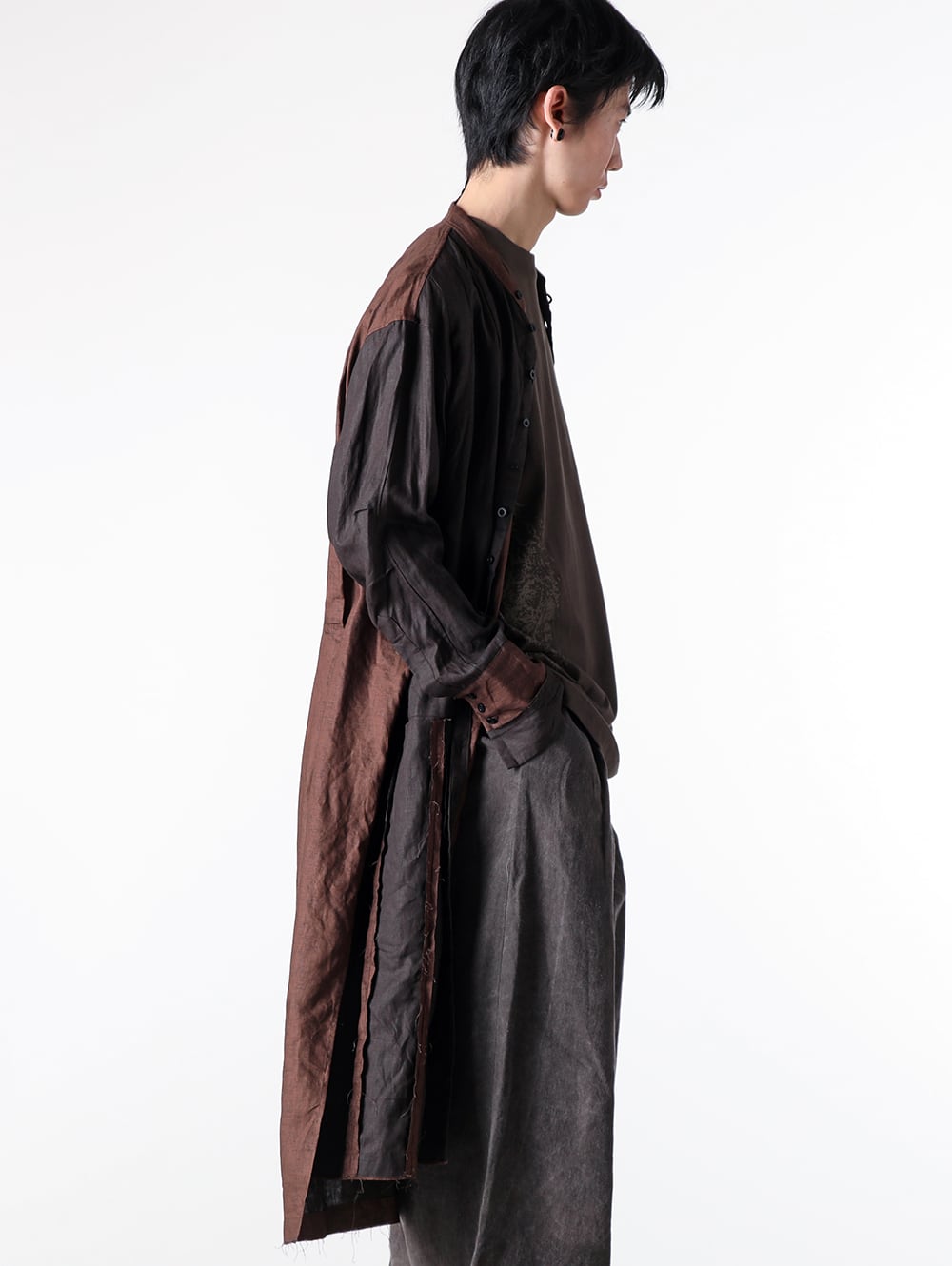 KLASICA - 25SS - Tuck Design for a Sophisticated Silhouette - 25S-TRS-F42 - Tucked Long Shirts Dress 1-00