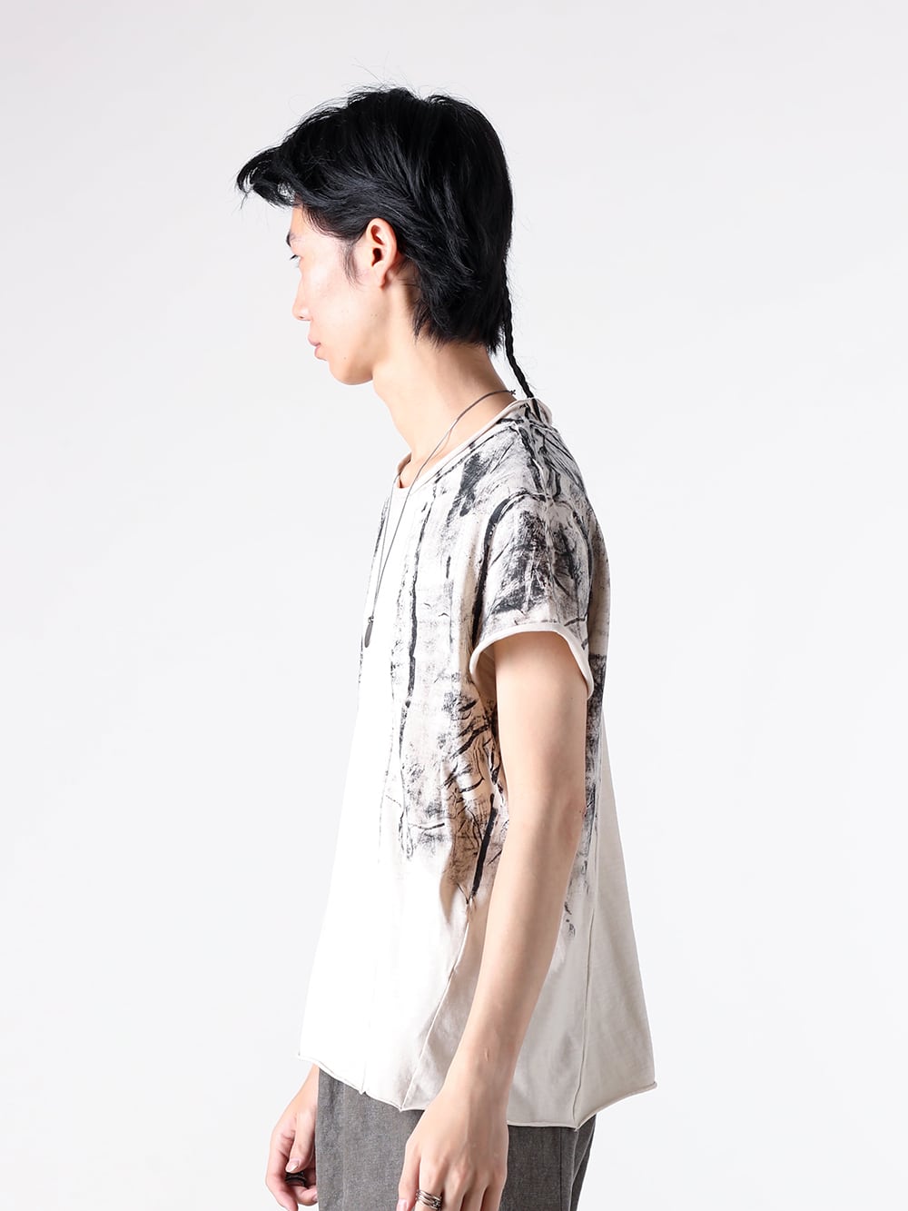 JUSTIN GALL - GEO BASE COATED TEE シルエット解説