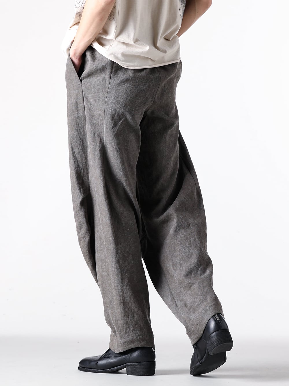 DEVOA - Baggy Pants Stretch Linen デザイン・ディテール