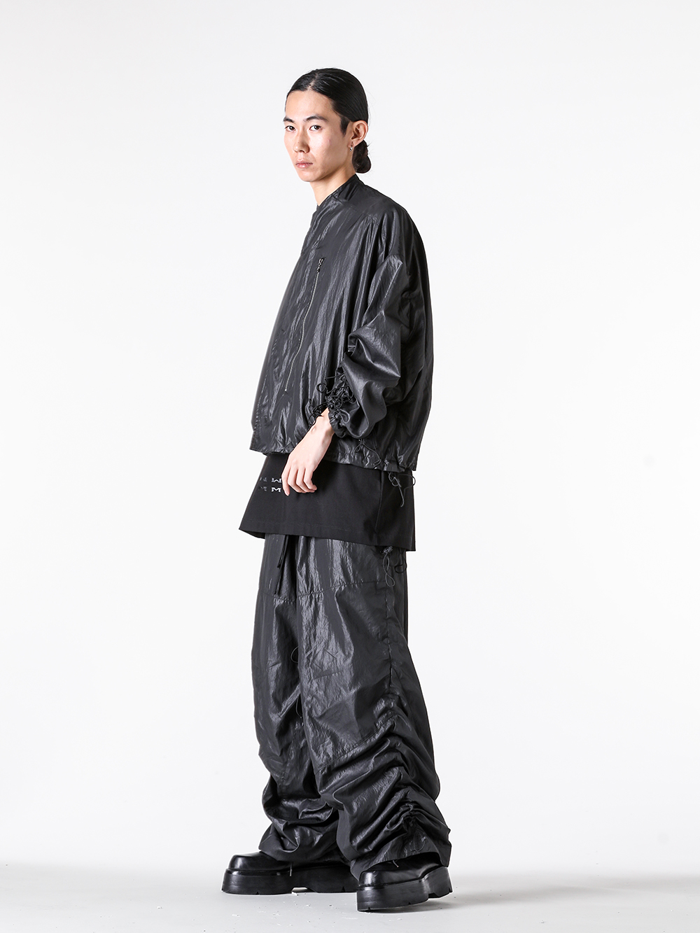 JULIUS - 25PF Styling - BLOUSON - 907BLM2 COATED RAYON/NYLON TAFFETA BLOUSONl 2-006
