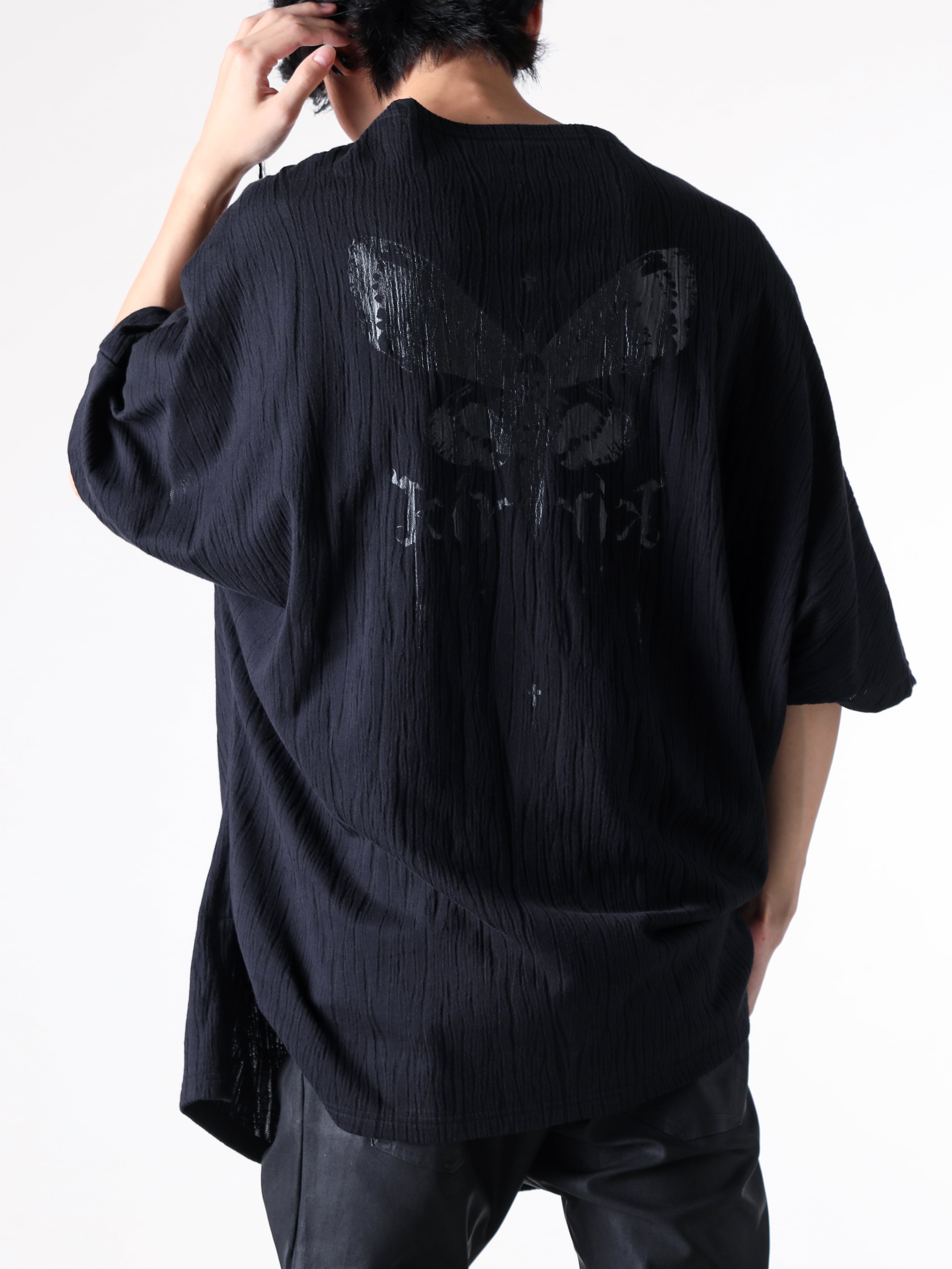 kiryuyrik - 25SS - T-Shirt - 2Front T-Shirt （Black-Black-Print） - KT-HT06-057 3-006