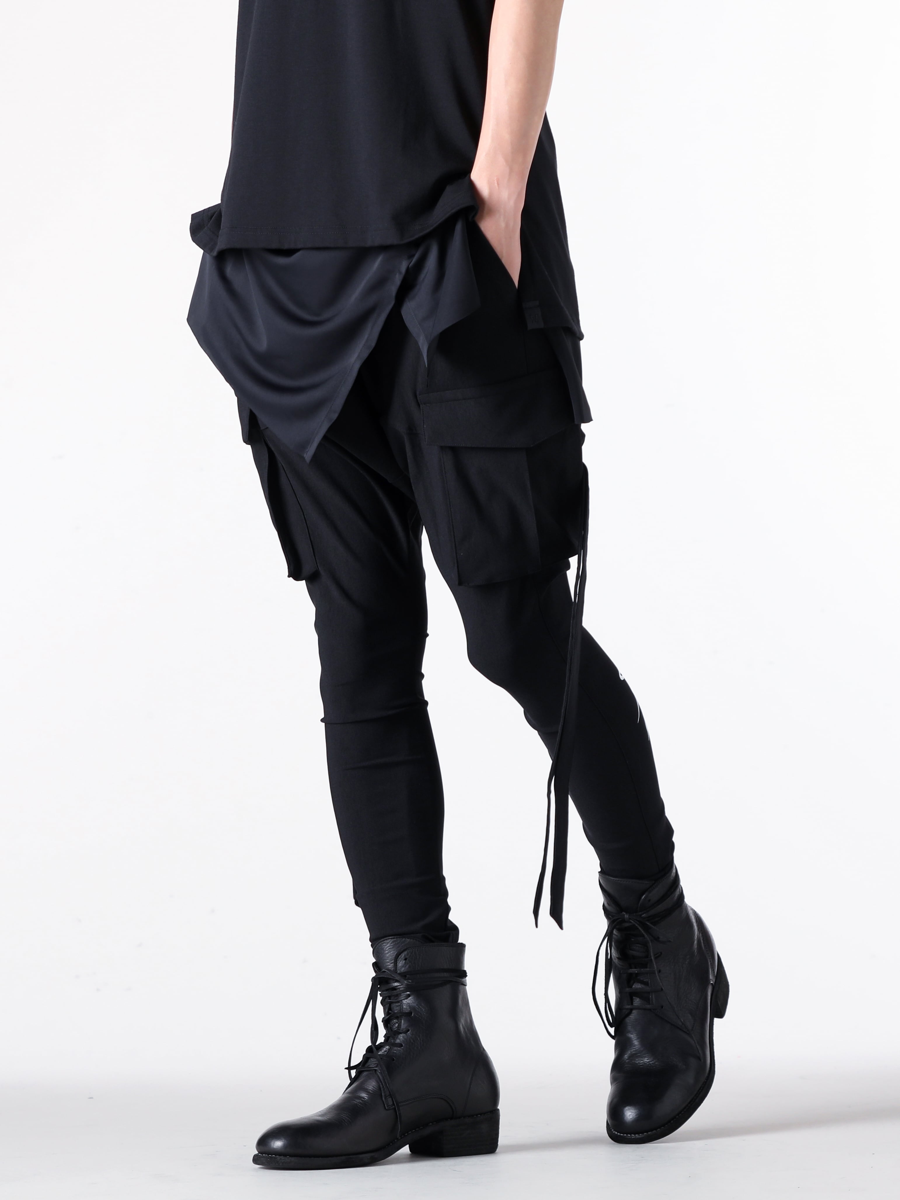 kiryuyrik - 25SS - Pants - Saruel Cargo （Black） - KT-HP27-600CTNG 4-001