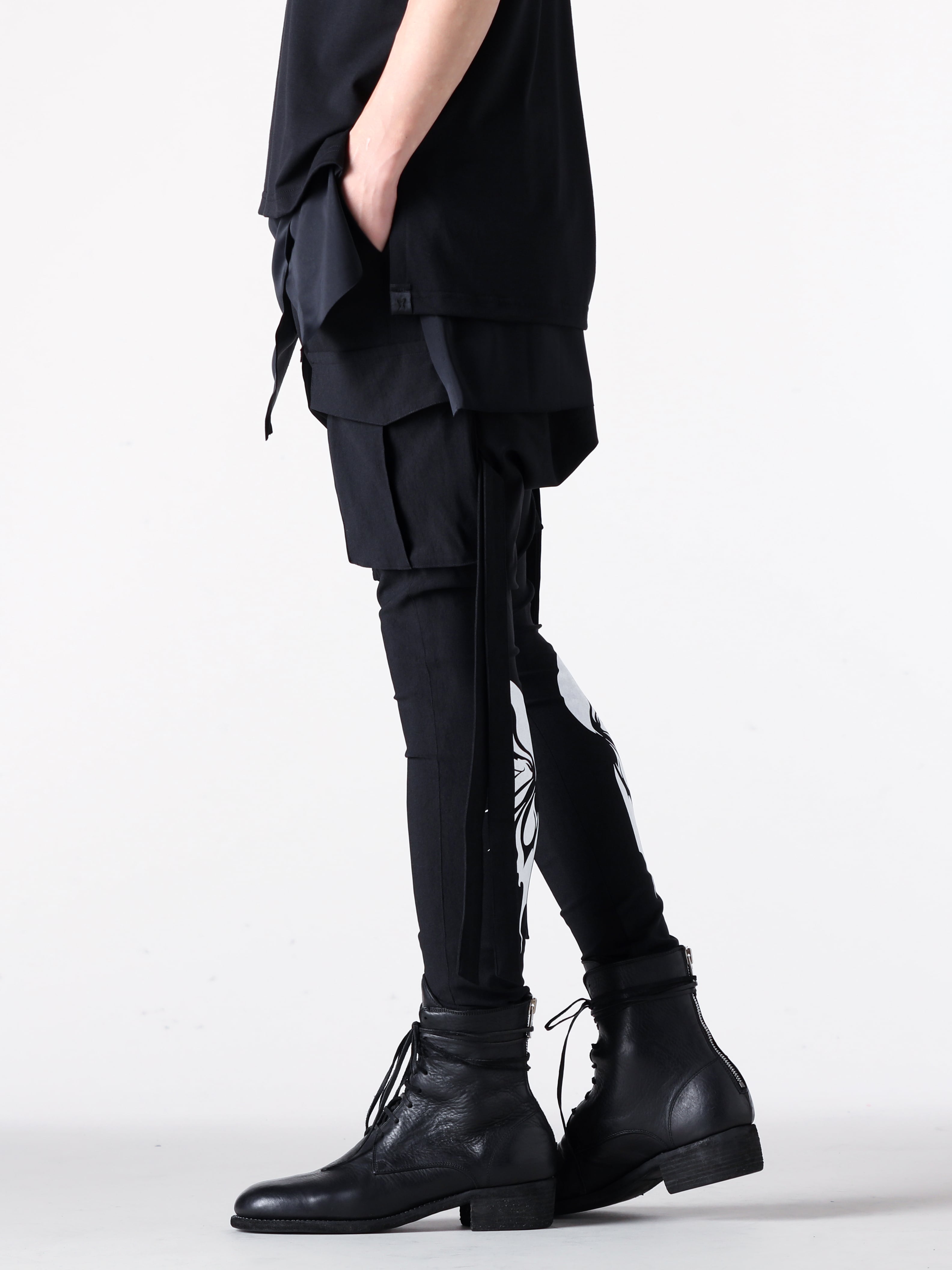 kiryuyrik - 25SS - Pants - Saruel Cargo （Black） - KT-HP27-600CTNG 4-002