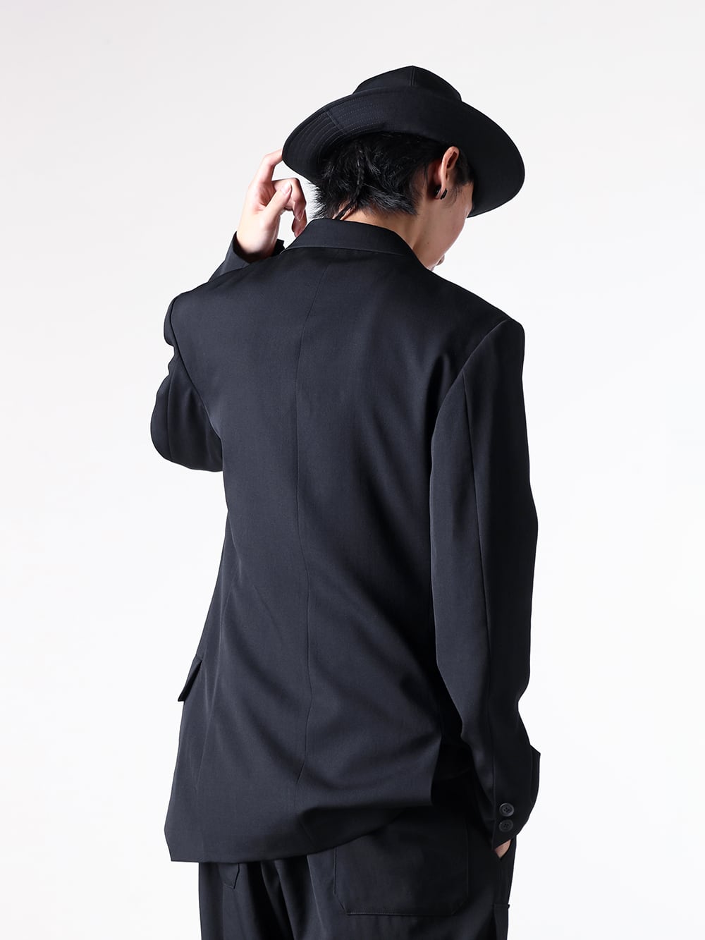 Yohji Yamamoto POUR HOMME - 25-26AW Styling - Top - hm-j03-100 - Wool gabardine belted jacket （Black） 1-002