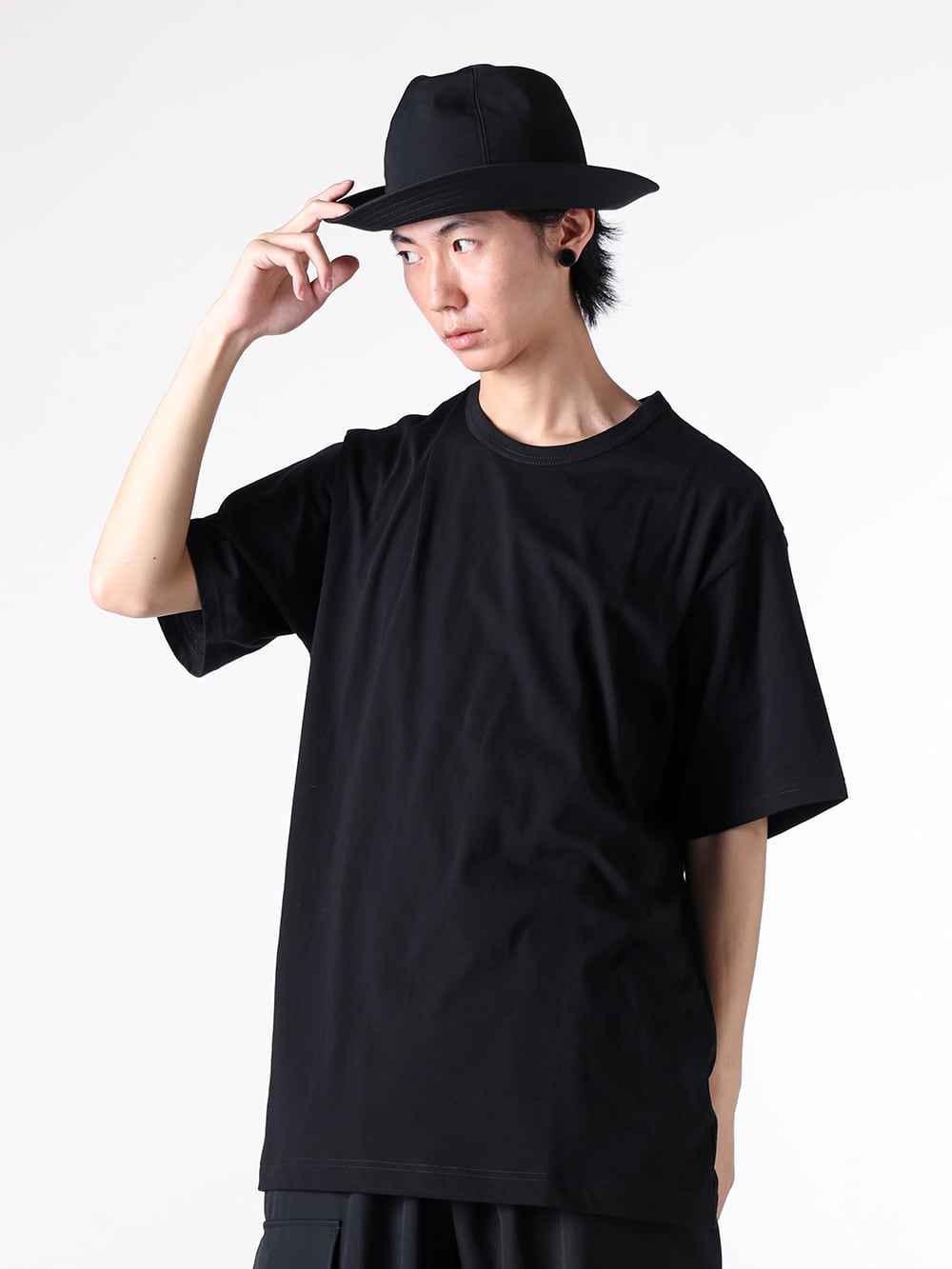 Yohji Yamamoto POUR HOMME - 25-26AW Styling - Top - hl-t02-070 - Round-neck short-sleeved T-shirt 1-003