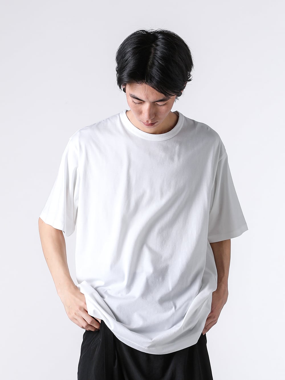 Yohji Yamamoto POUR HOMME - 25-26AW Styling - Top - hl-t02-070 - Round-neck short-sleeved T-shirt 1-003