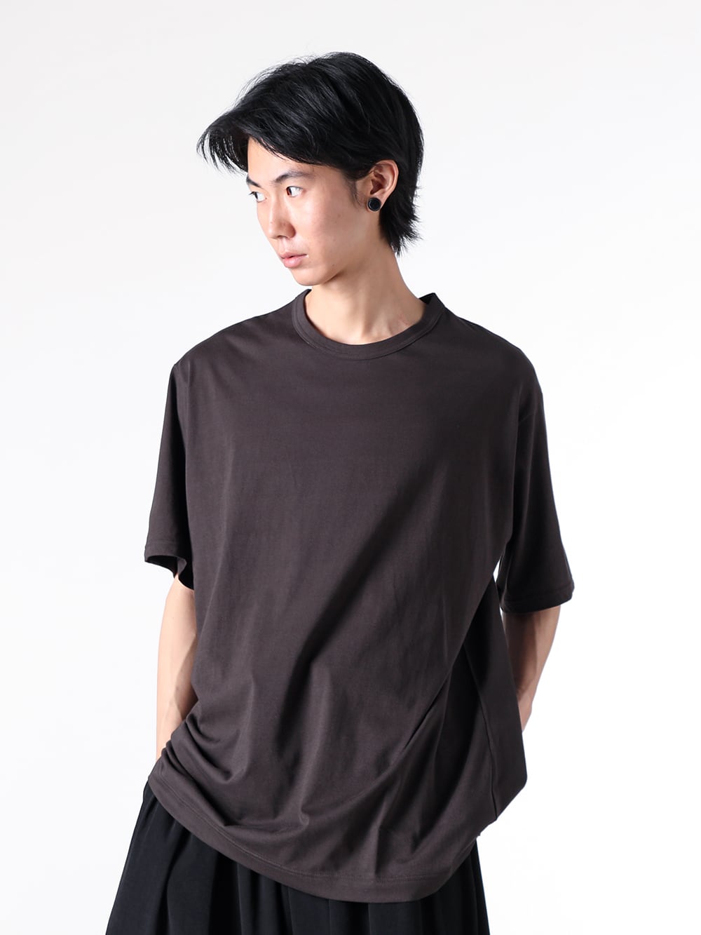 Yohji Yamamoto POUR HOMME - 25-26AW Styling - Top - hl-t02-070 - Round-neck short-sleeved T-shirt 1-003