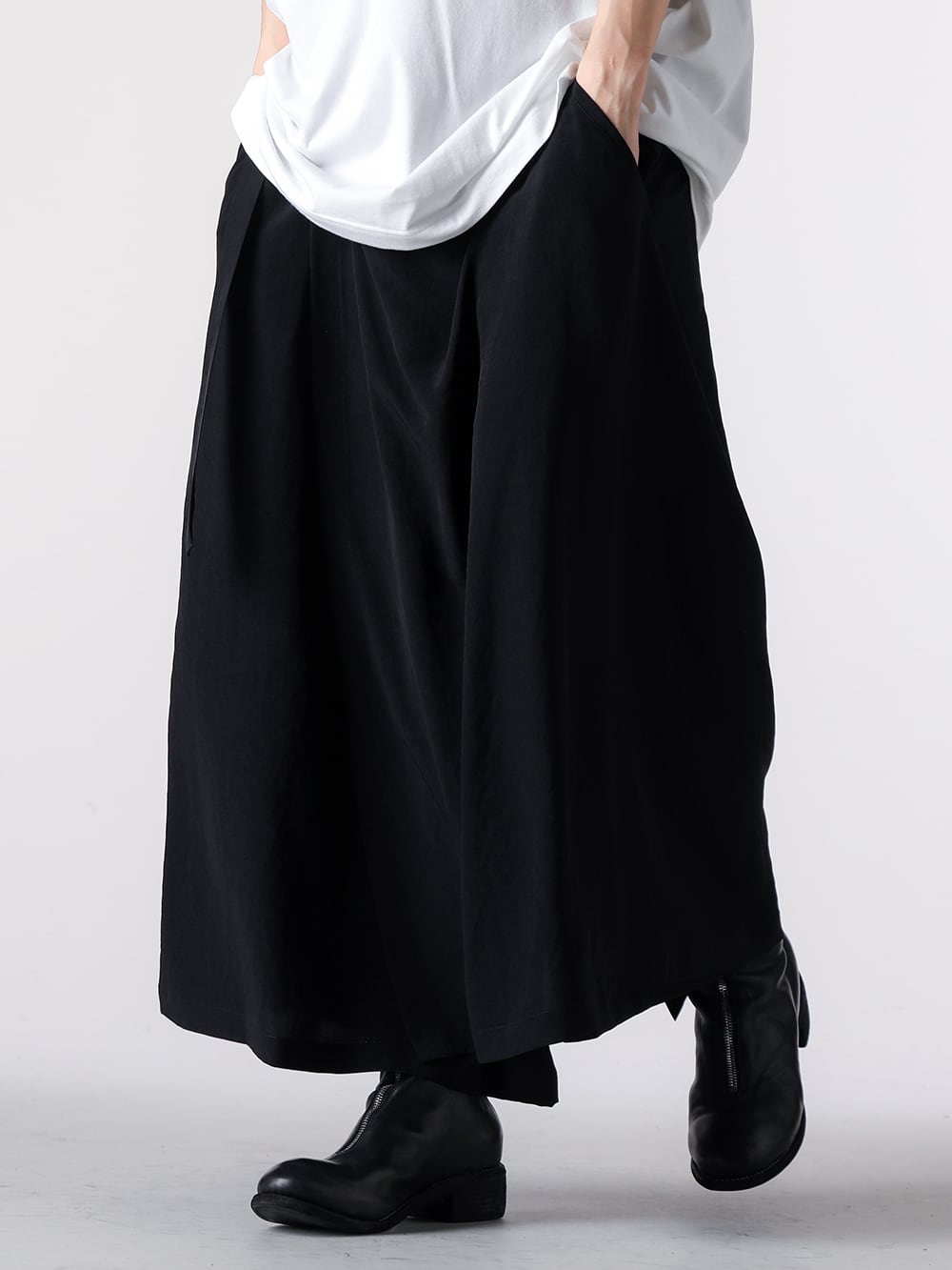 Yohji Yamamoto POUR HOMME - 25-26AW  - Pants - hl-p13-500 - wraparound pants （Black） 2-003