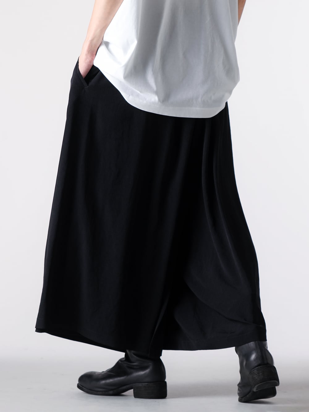 Yohji Yamamoto POUR HOMME - 25-26AW  - Pants - hl-p13-500 - wraparound pants （Black） 2-004
