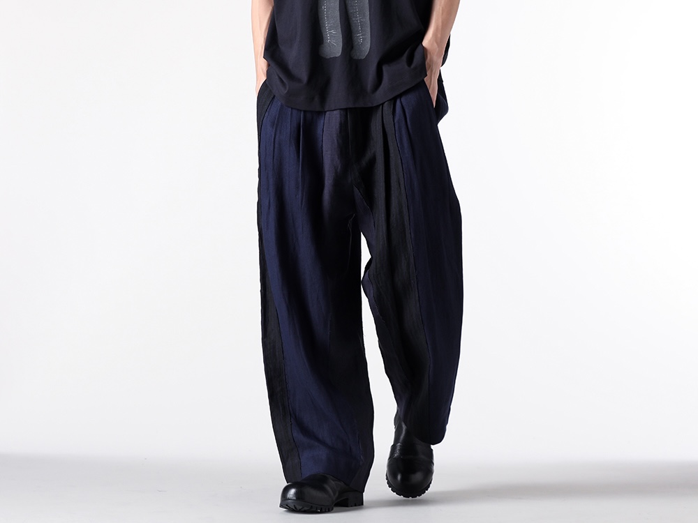 ZIGGY CHEN- 25PF  - Pants - 0M2520511 - Patchwork Trousers （04 Indigo Black） 2-001