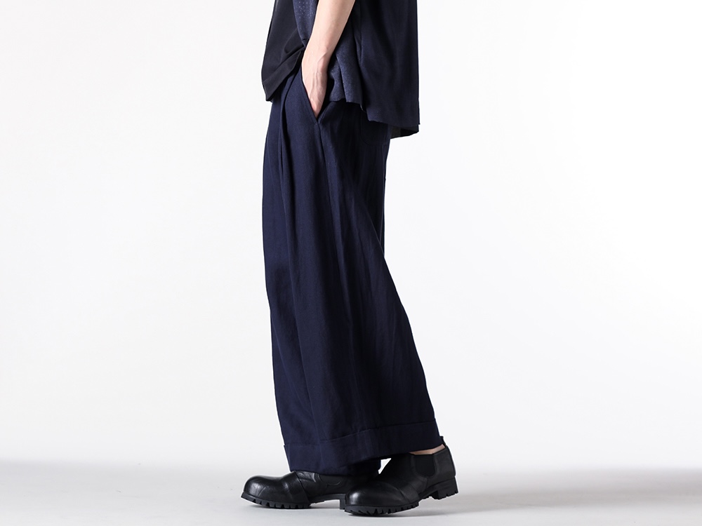 ZIGGY CHEN- 25PF  - Pants - 0M2520514 - Crotped Trousers （04 Indigo Black） 2-005