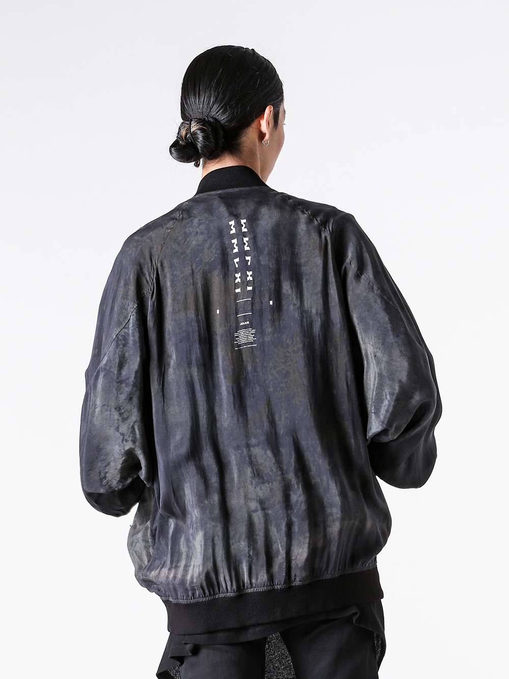 JULIUS - 25PF Styling - OUTERWEAR - 907BLM1-S CUPRO TAFFETA COPPER SPATTLING BLOUSONl 1-002