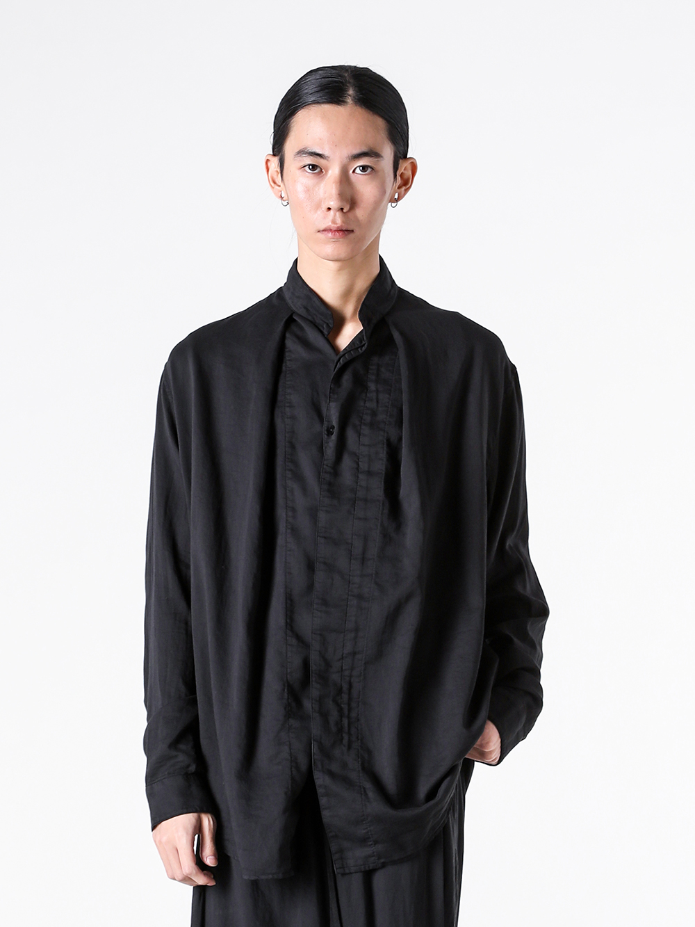 JULIUS - 25PF  - SHIRT - 907SHM4 COTTON/SILK SATIN SHIRT 2-001