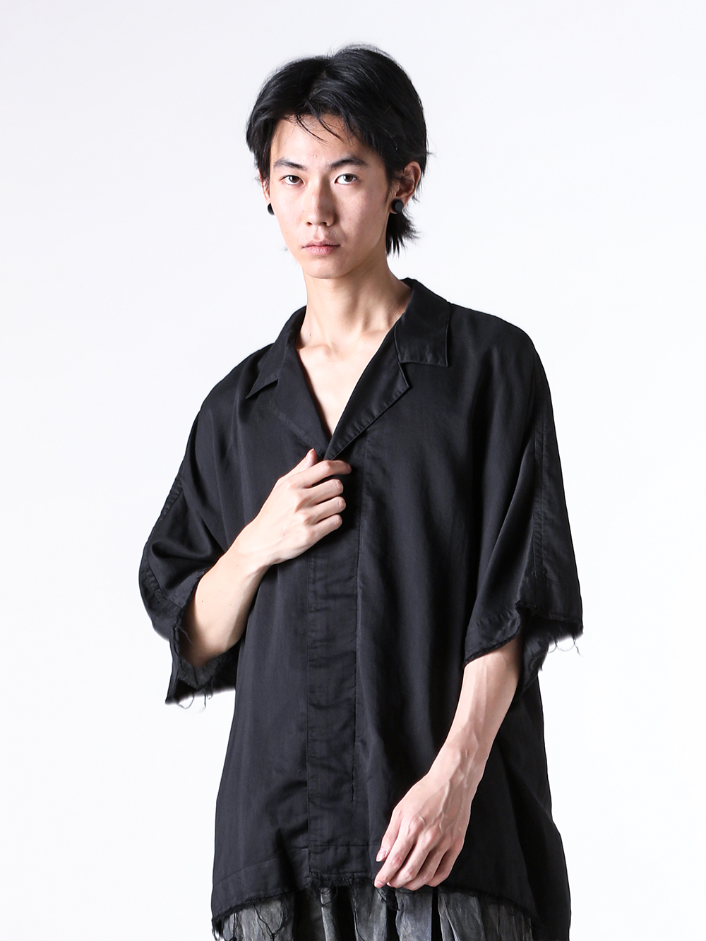 JULIUS - 25PF  - SHIRT - 907SHM3 COTTON/SILK SATIN SHIRT 2-004