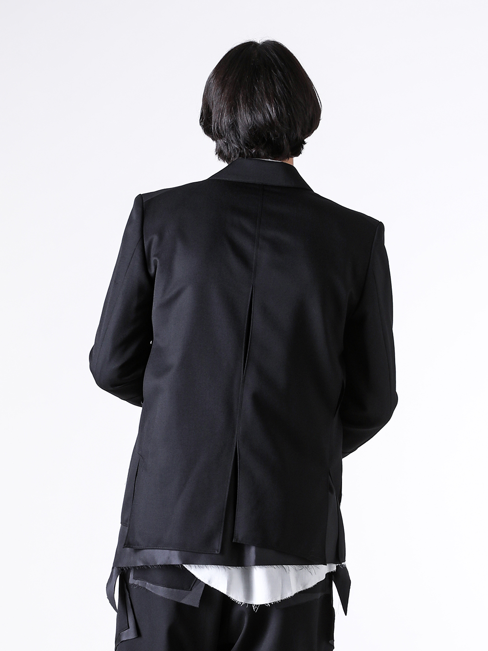 sulvam - 25AW styling - jacket - MW-J01-100 Slit 2 Button Jacket （Black） 1-002