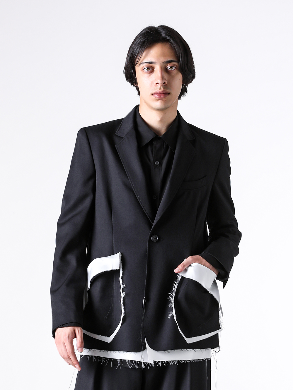 sulvam - 25AW styling - jacket - M-J01-100 Classic Short Jacket （Black） 1-007