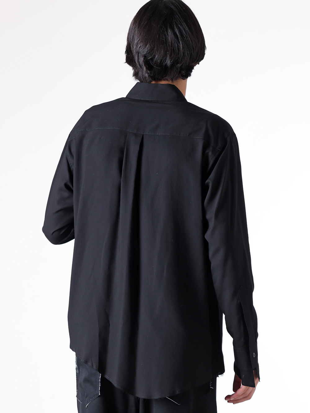 sulvam - 25AW  - Shirt - MW-B04-010 Tencel Besam Shirt （Black） 2-005