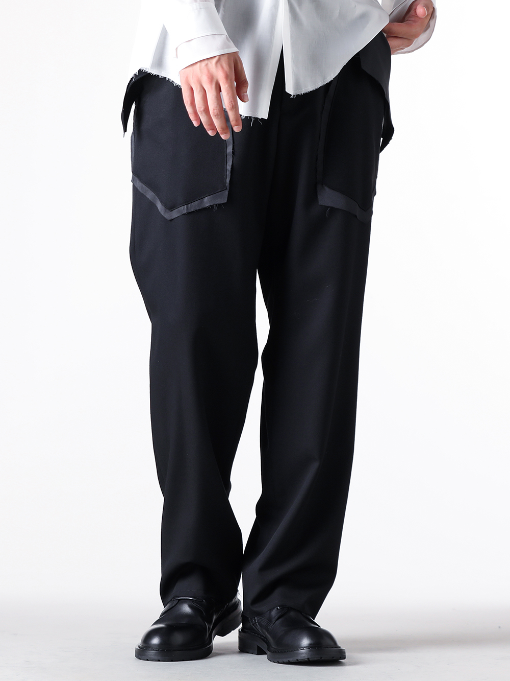 sulvam - 25AW - Pants - MW-P03-100 Out Pocket Slacks （Black） 5-001