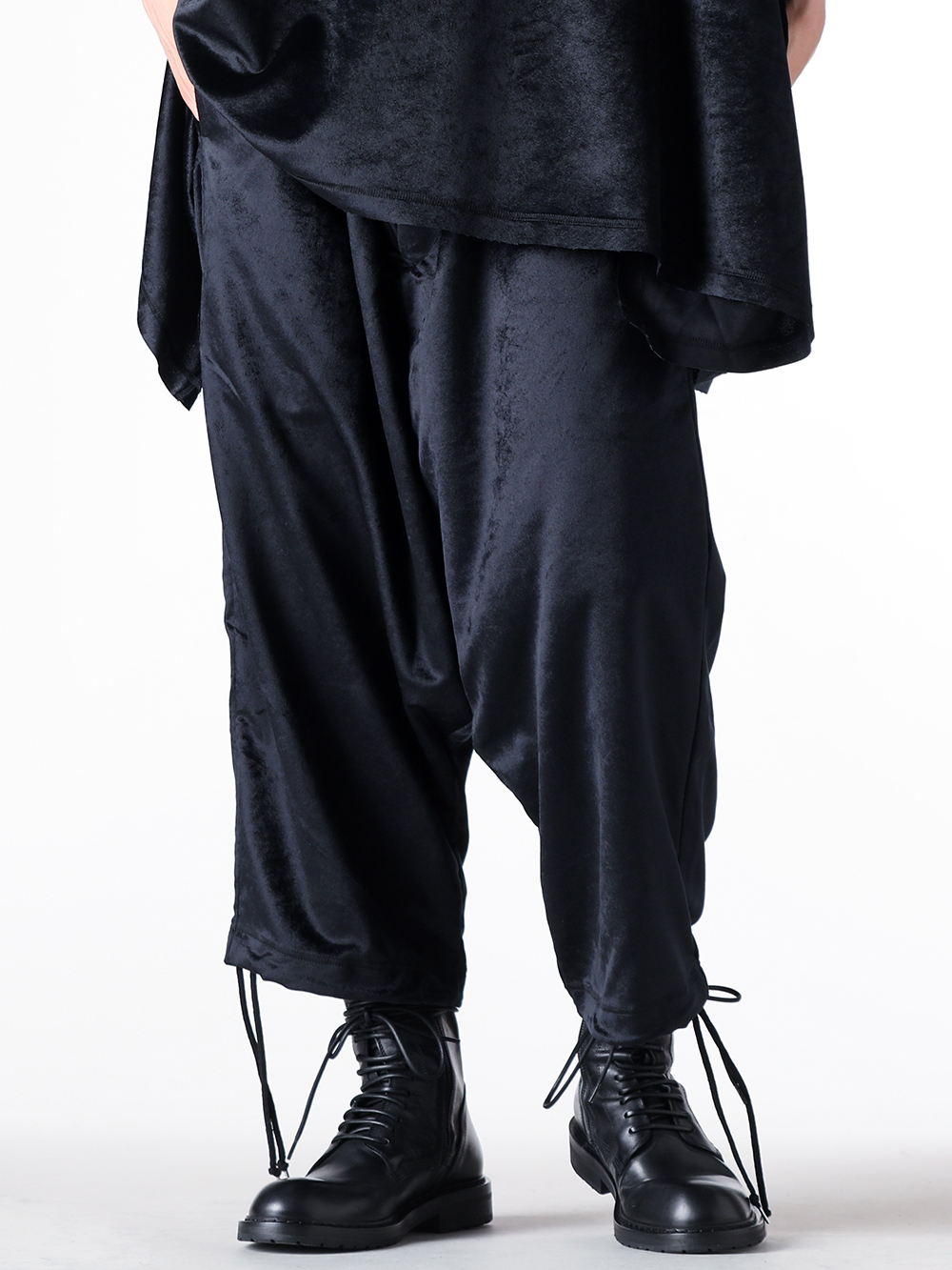 sulvam - 25AW - Pants - MW-P07-700 Sulu velour Pants （Black） 5-0016