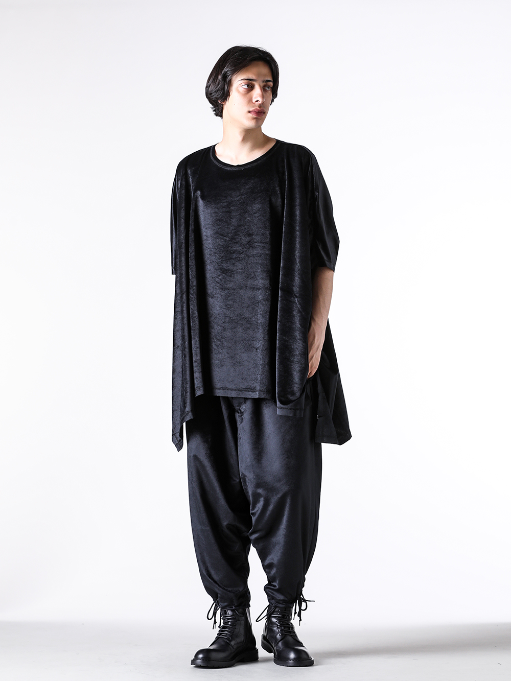 sulvam - 25AW - Pants - MW-P07-700 Sulu velour Pants （Black） 5-0018