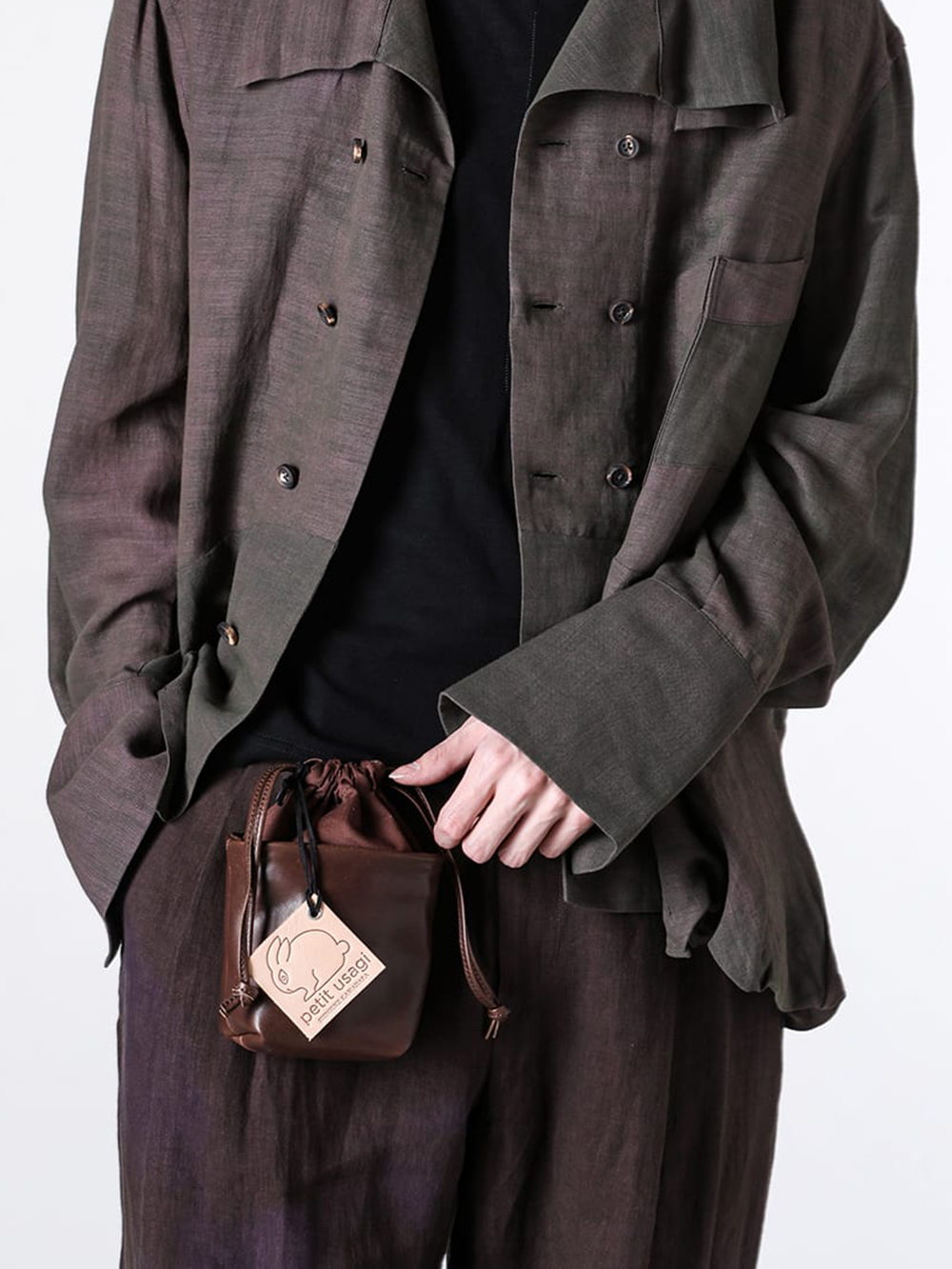 cornelian taurus - 25AW  - Pouch - CWS Baby cow leather （Brown） - co24fwcws020 2-003