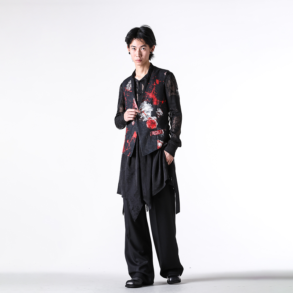 kiryuyrik 25SS lace-up vest stole shirt style